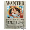 ONE PIECE - kovinska ploš?a - Luffy Wanted (28x38)