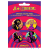 Jimi Hendrix Button Badge 4-Pack Purple Haze
