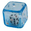 Double Dice 1d6 inside d6 (19mm) Blue Shell w/internal White/black d6