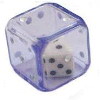 Double Dice 1d6 inside d6 (19mm) Purple Shell w/internal White/black d6