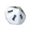 German Worded 1-10 White/black d10