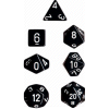 Opaque Polyhedral 7-Set Black w/white