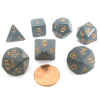 Opaque Polyhedral 7-Set Dark Grey w/copper