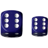 Opaque D6 16mm (12 Dice) Purple w/white