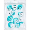 Gemini? D10 10-Set White-Teal w/black