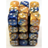 Gemini? D6 12mm (36 Dice) Blue-Gold w/white