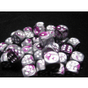 Gemini? D6 12mm (36 Dice) Purple-Steel w/white