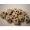 D10 10- Sets Marble Ivory w/black