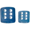 D6 16 mm (12 Dice) Frosted? Caribbean Blue? w/white