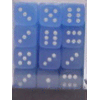 D6 12mm (36 Dice) Frosted? Blue w/white