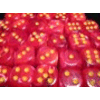 D6 12mm (36 Dice) Vortex Red w/yellow
