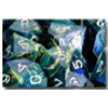 D6 12mm (36 Dice) Festive? Green w/silver