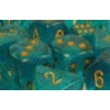 D6 12mm (36 Dice) Borealis? Teal w/gold