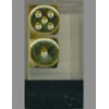 Gold-Plated Metallic 16mm d6 with pips Pair (2)