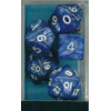 Cheat Dice Set (7): Pearlescent Blue/gold