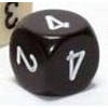 Opaque 16mm Averaging d6 (2-3-3-4-4-5) Black w/white
