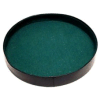 Dice-tray round 26 cm,black vinyl/green felt