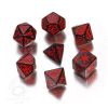 Tribal Dice Set Black/Red (7)
