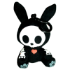 Skelanimals Plush Figure with Clip-On Jack (Rabbit) 10 cm