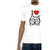 Neko T-Shirt I Love Neko white