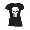 Marvel Ladies T-Shirt The Punisher Skull Logo Black